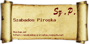 Szabados Piroska névjegykártya